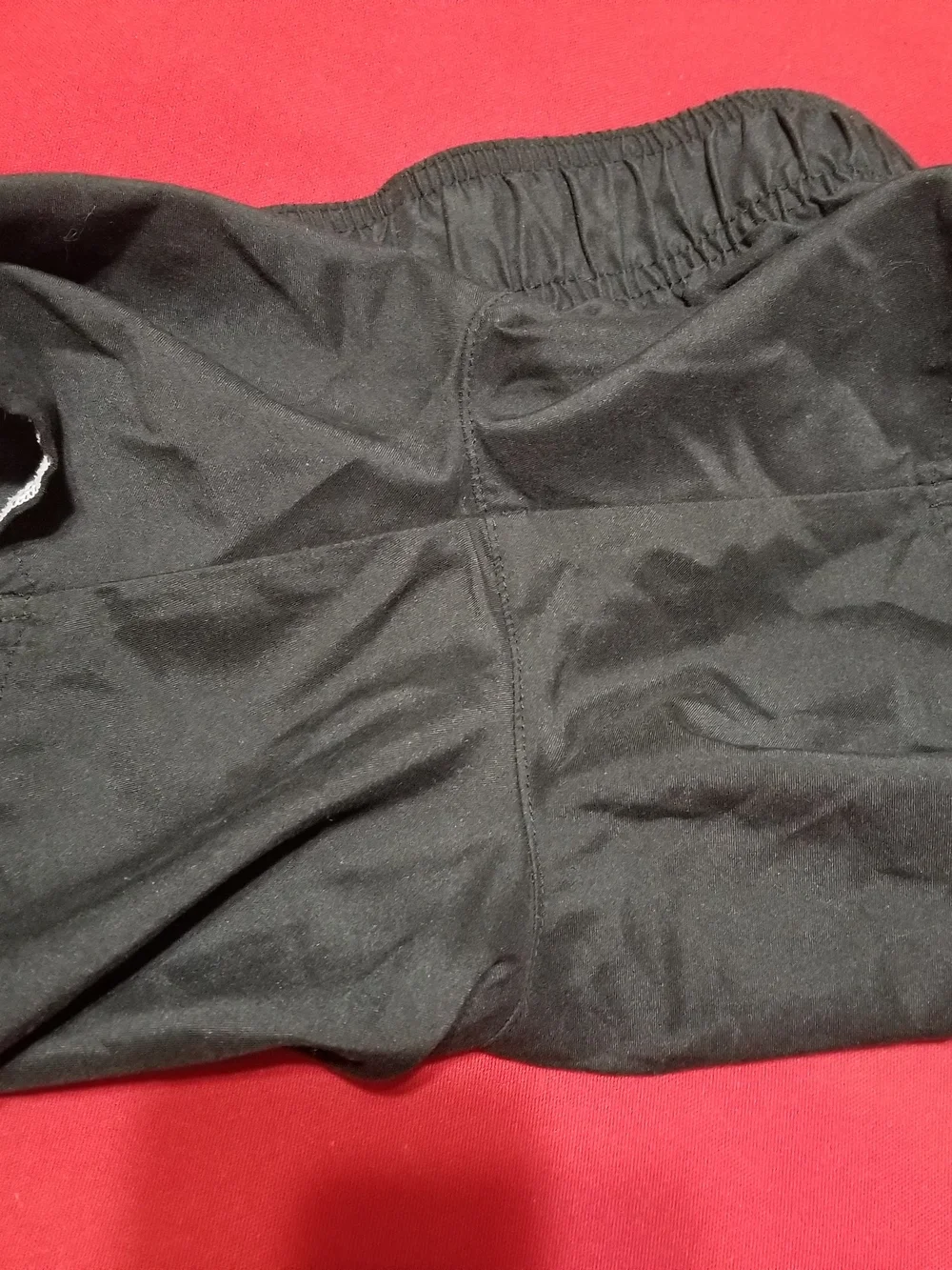 BCG Kid's Medium Black Shorts With Thick White Side Stripes